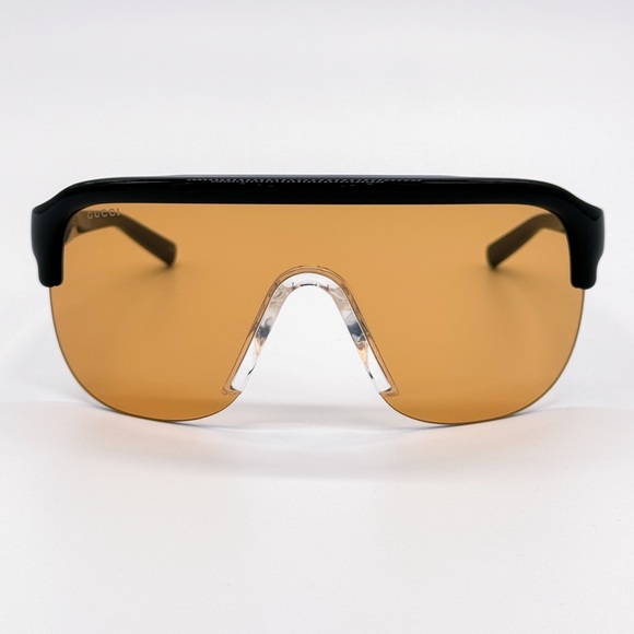 NEW GUCCI GG1645S 005 OVERSIZED BLACK ORANGE UNISEX SUNGLASSES GUCCI - Picture 3 of 11